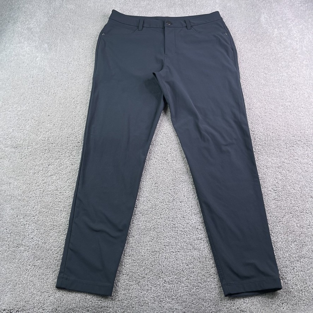 Lululemon ABC Pants Mens 32x29 Grey Slim Fit Warpstreme Tech Commuter Golf